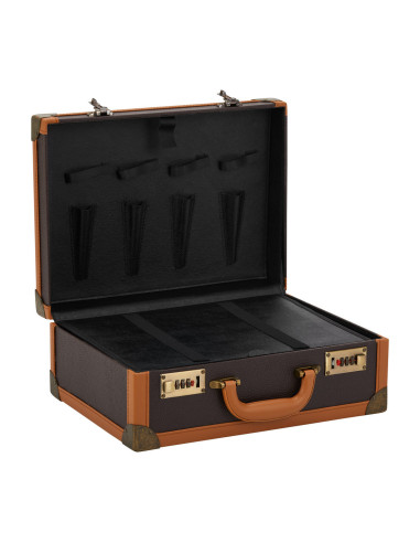 Valise de coiffure marron 