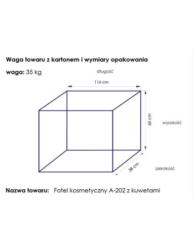 Fotel kosmetyczny Basic 202 zwart 