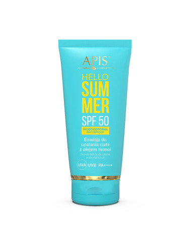 Apis hello summer spf 50 emulsja do opalania z olejem monoi 200 ml 