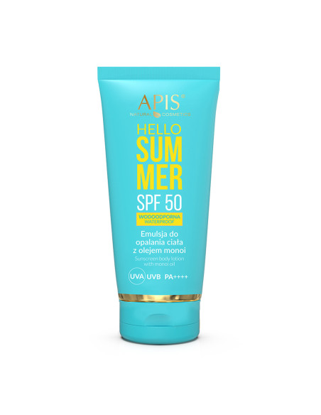 Apis hello summer spf 50 emulsja do opalania z olejem monoi 200 ml 
