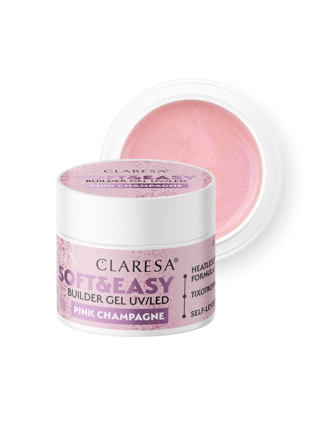 Claresa żel budujący Soft&Easy Gel Pink Champagner 90g  