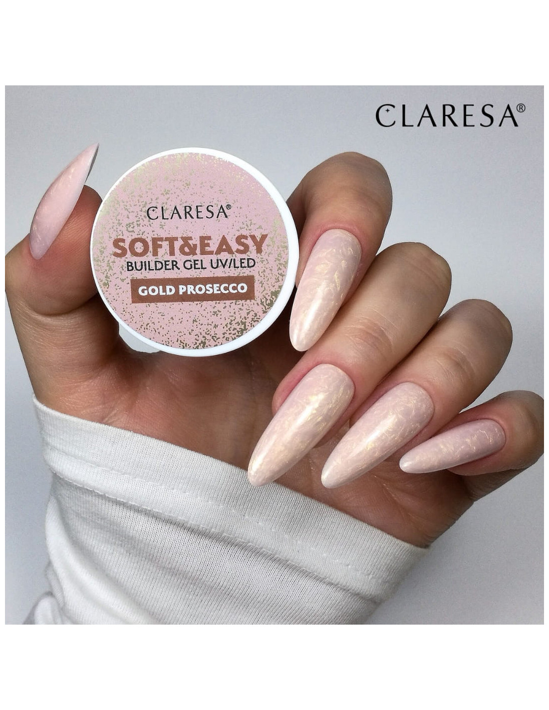 Claresa żel budujący Soft&Easy gold prosecco 12g 