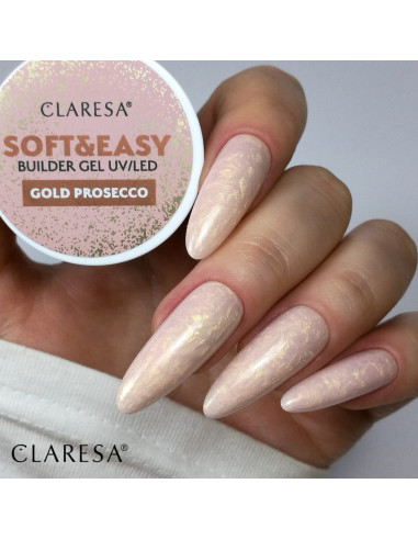 Claresa żel budujący Soft&Easy gold prosecco 90g 