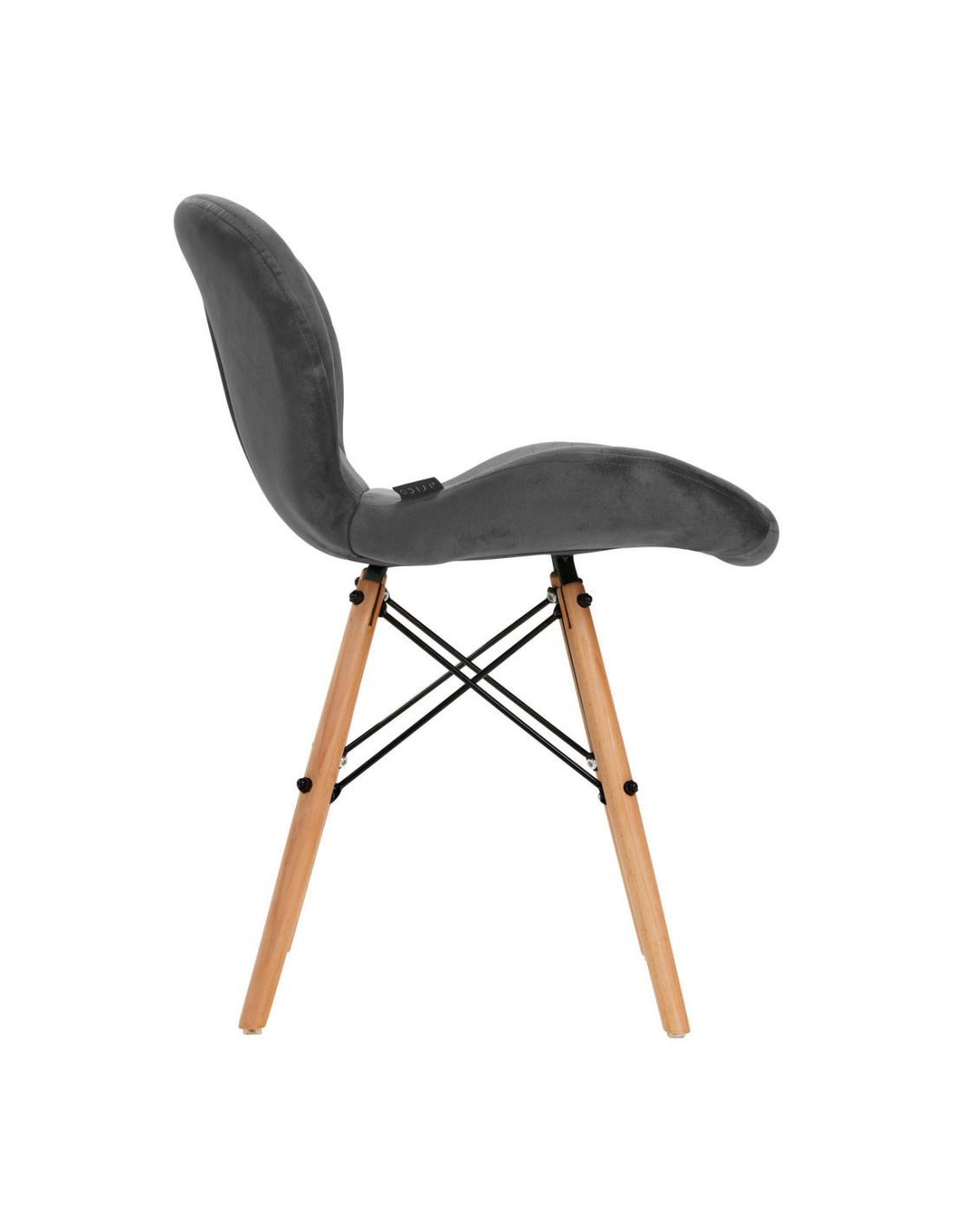 4Rico Krzesło skandynawskie QS-186 aksamitny szare 