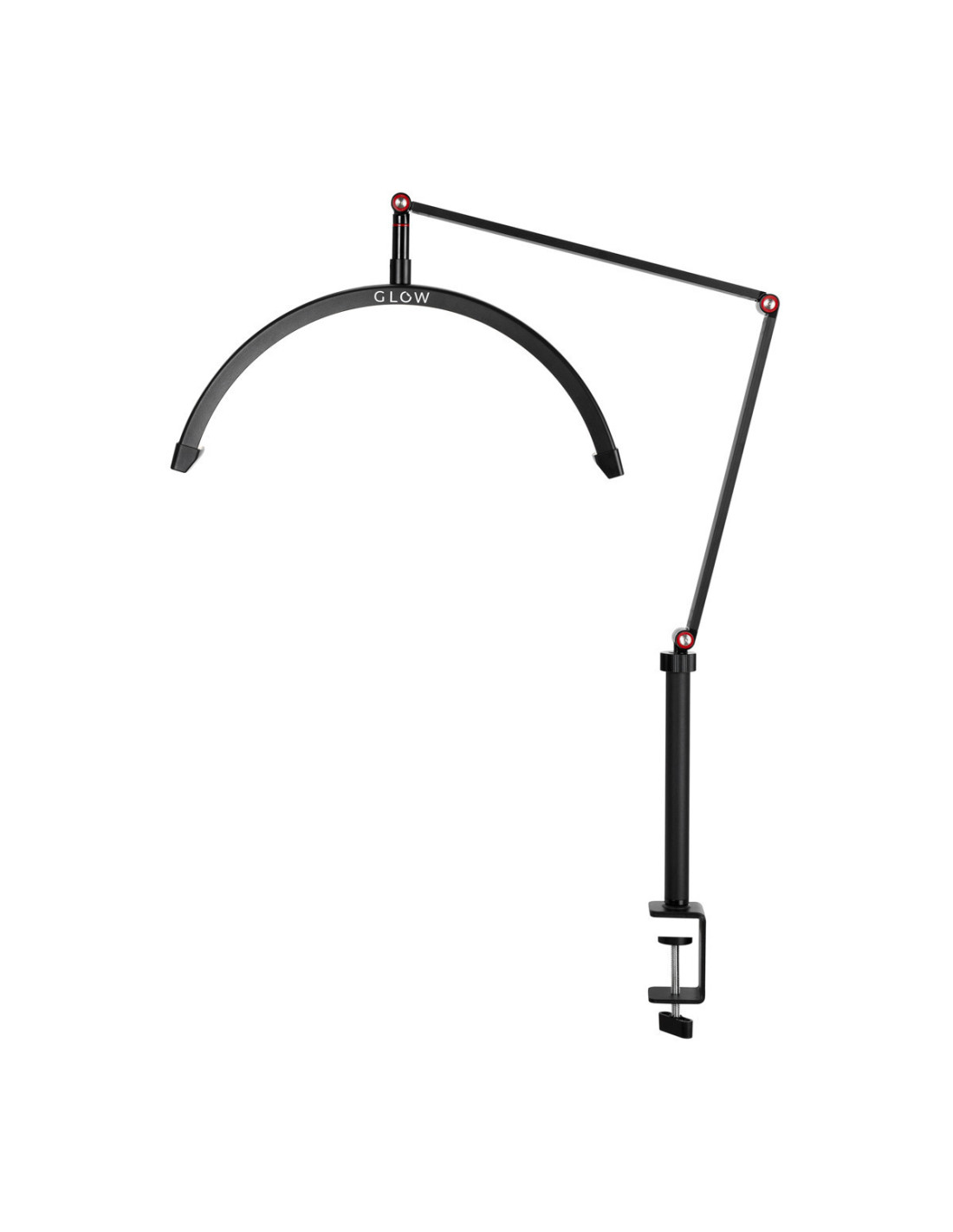 Die Lampe Glow MX3 ist schwarz und weiß 