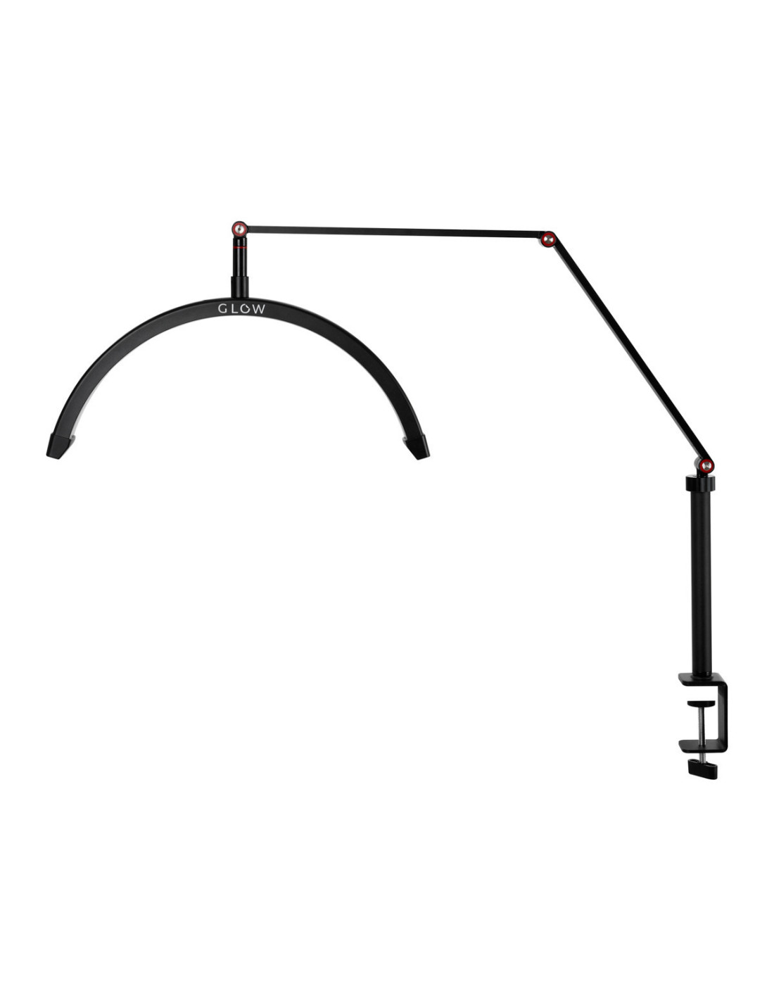 Die Lampe Glow MX3 ist schwarz und weiß 