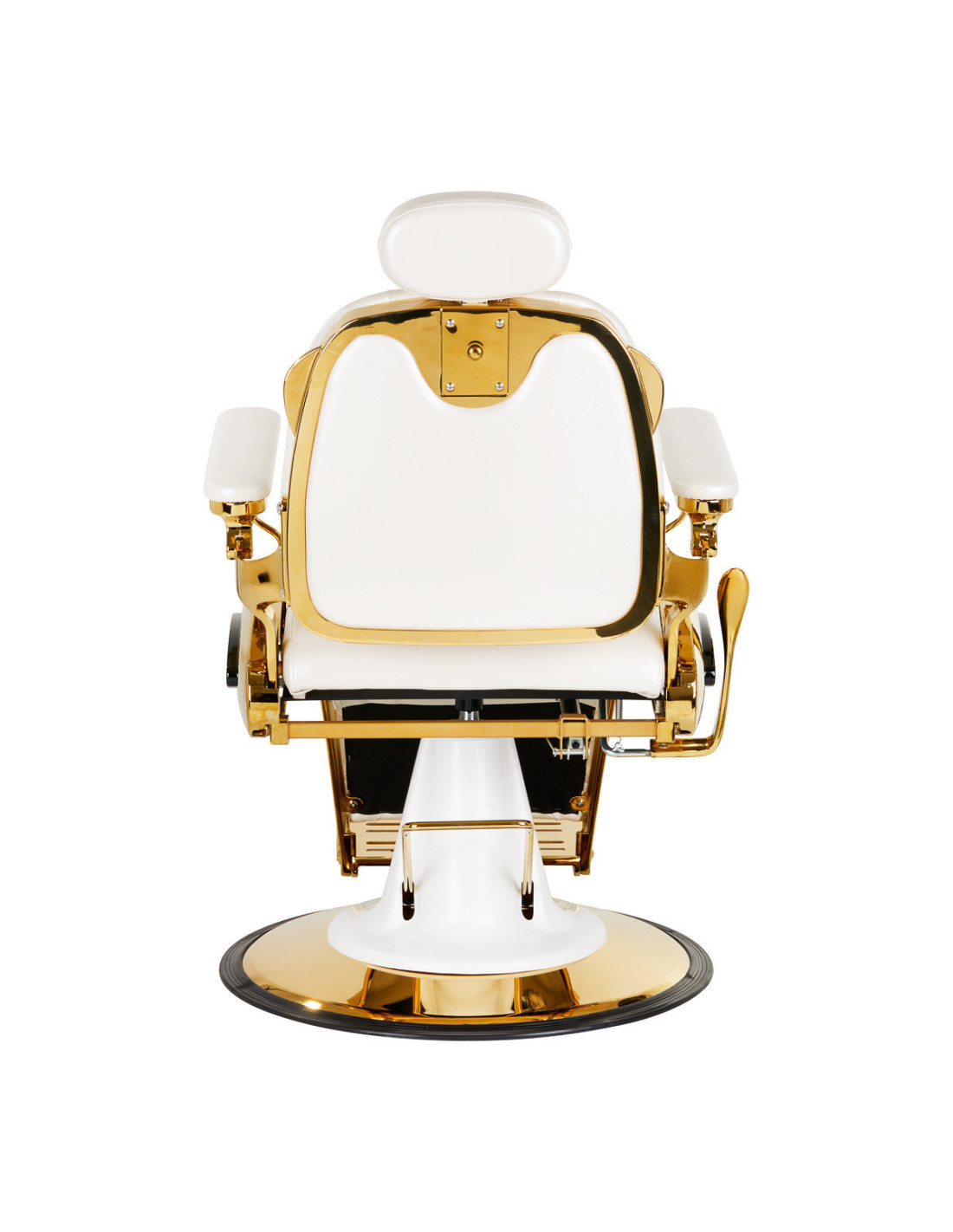 Imperial Gold & White Barber chair – Royal Elegance & Absolute Refinement 