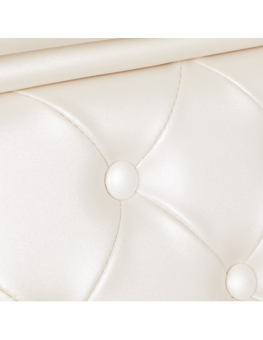 Fauteuil Barbier Impérial Gold & White – Élégance Royale & Raffinement Absolu 