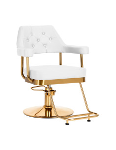 Poltrona parrucchiere Gabbiano Granada oro bianco