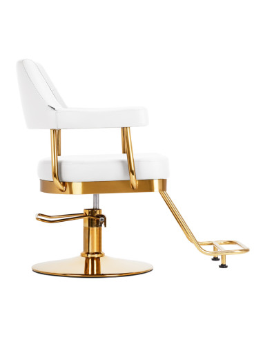 Gabbiano Granada White Gold Hairdressing Chair {attributes}