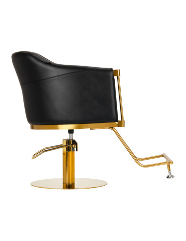Gabbiano Burgos Friseurstuhl in Schwarzgold {attributes}