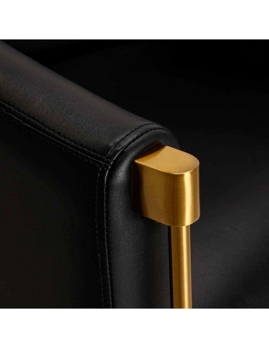  Chaise de coiffure gabbiano burgos noir doré 