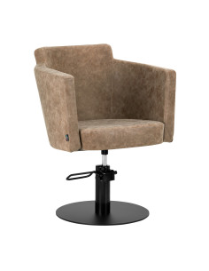 Fauteuil de coiffure marron ancien gabbiano roma