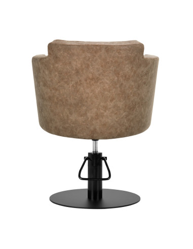 Antiker brauner Gabbiano Roma Friseurstuhl {attributes}