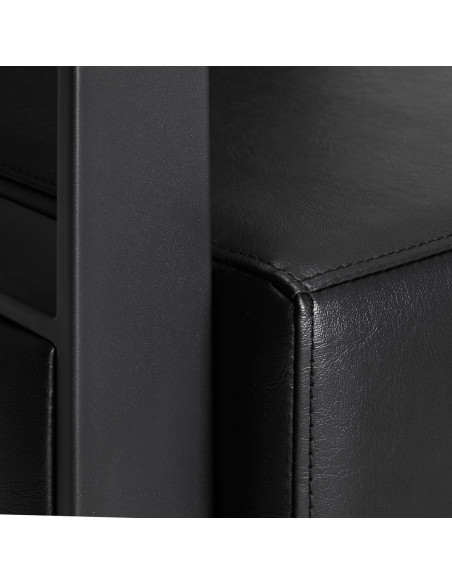 Gabbiano Modena Schwarzer Friseurstuhl {attributes}