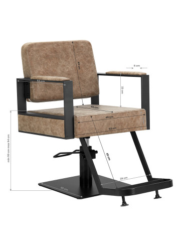 Gabbiano Modena antikbrauner Friseurstuhl {attributes}