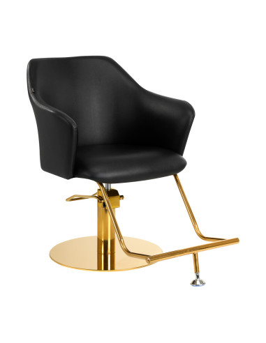 Gabbiano Marbella Gold Schwarz Friseurstuhl {attributes}