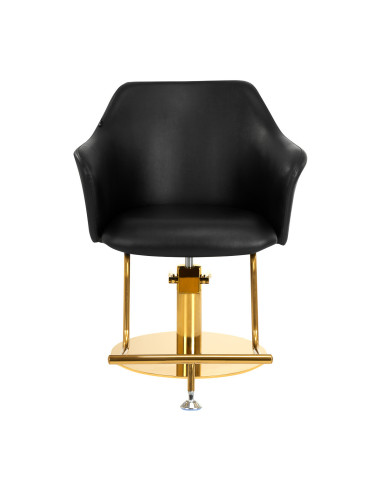 Gabbiano Marbella Gold Schwarz Friseurstuhl {attributes}