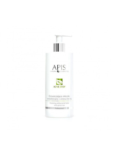 Apis acne-stop oczyszczające mleczko antybakt. z zieloną herbatą 500 ml