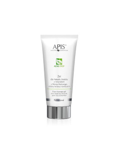 Gel de massage lissant pour le visage apis acne-stop pour peaux grasses aux minéraux de la mer morte, au thé vert et au bambou