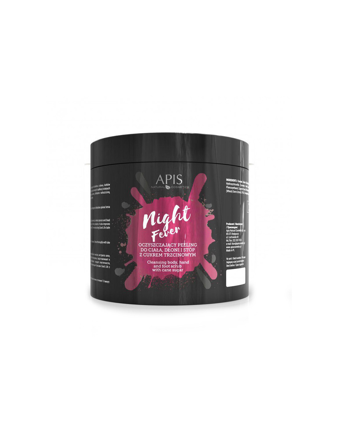 Apis night fever oczyszczający peeling do ciała, dłoni i stóp, 700 g 