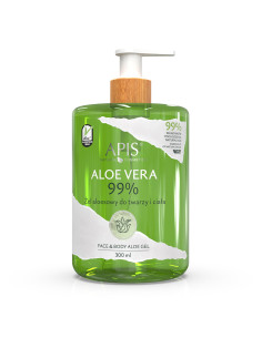 Apis aloe vera natural 99% gel de aloe para rostro y cuerpo 300 ml