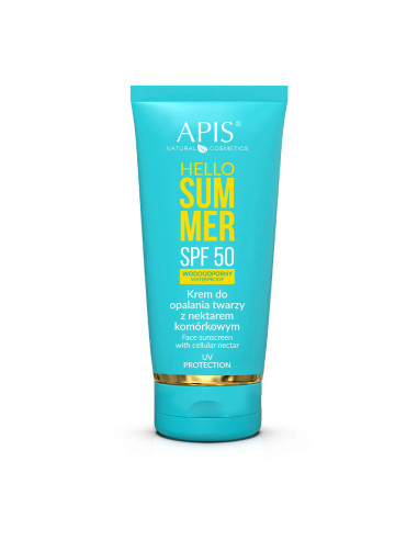 Apis hello summer spf 50, krem do opalania twarzy z nektarem komórkowym 50 ml 