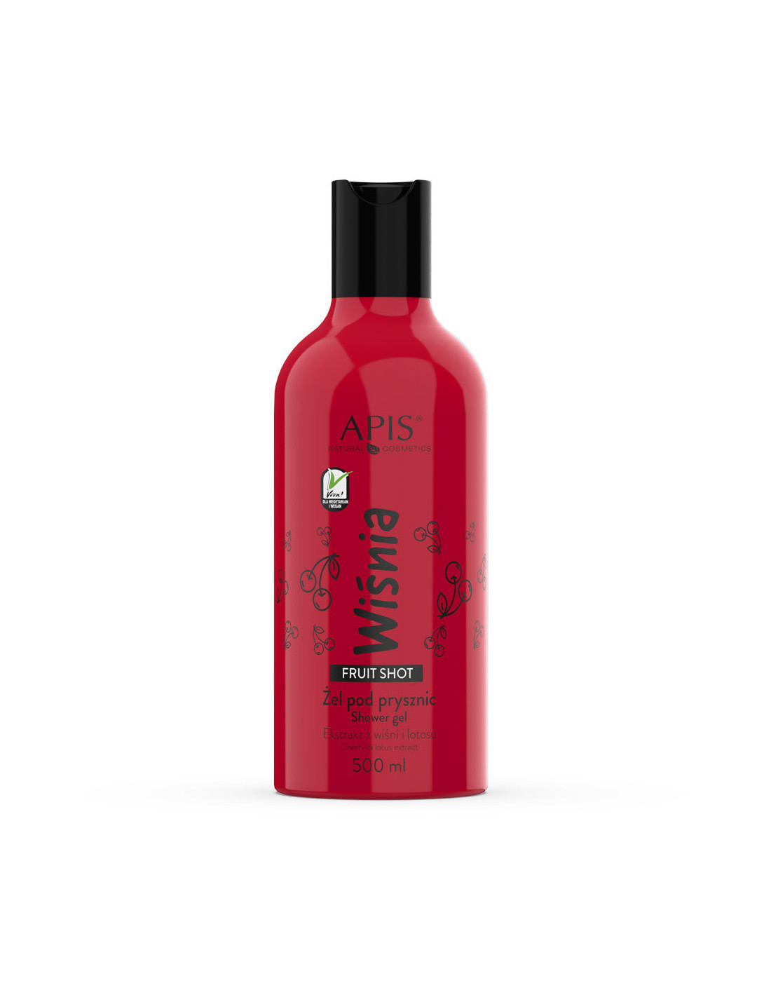 Apis fruit shot, wiśniowy żel pod prysznic 500 ml 