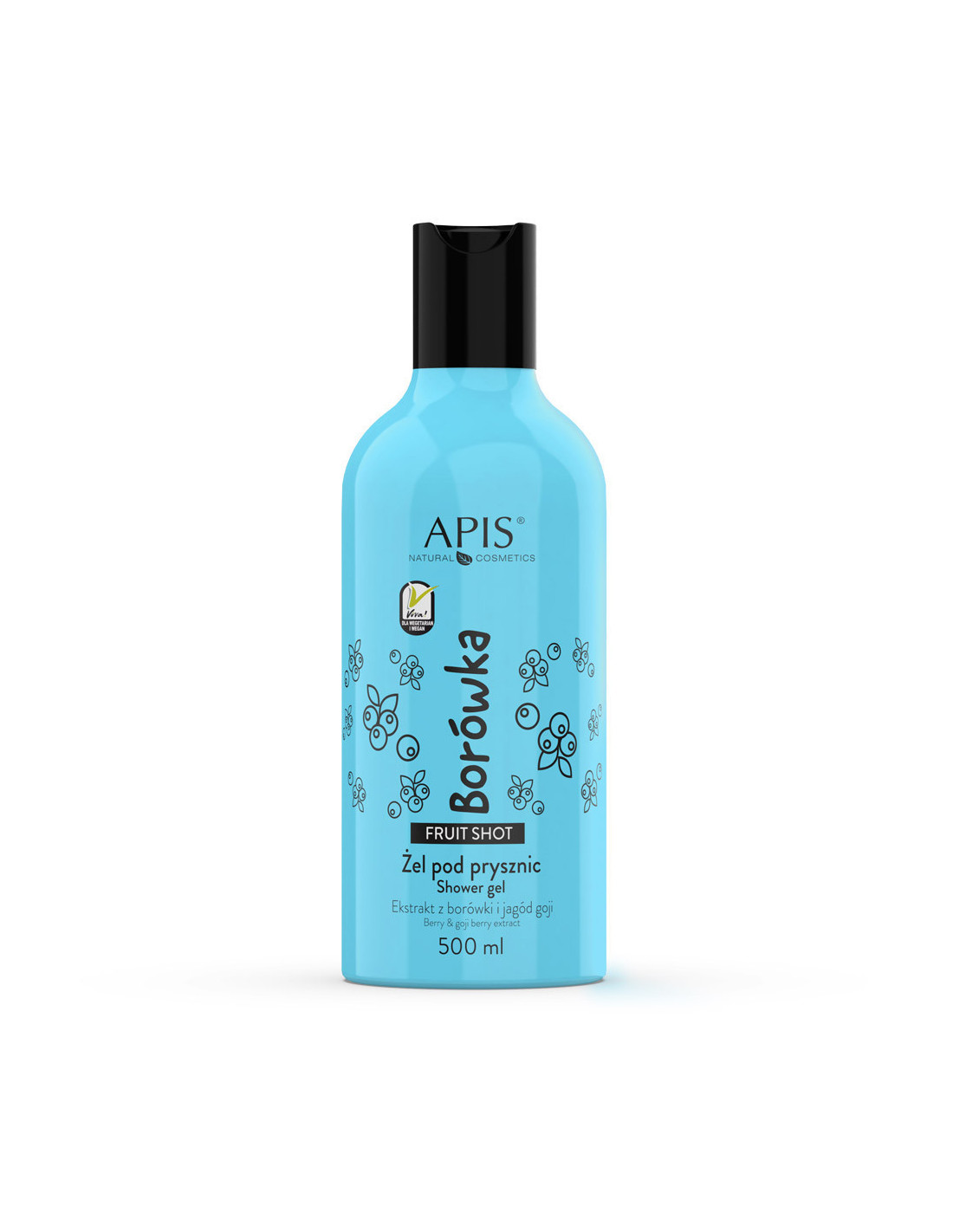 Apis fruit shot, borówkowy żel pod prysznic 500 ml 