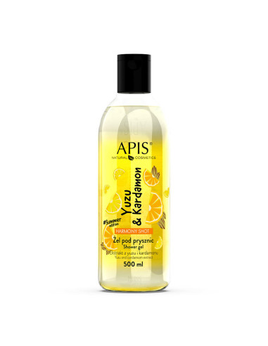Apis harmony shot, żel pod prysznic yuzu&cardamon 500 ml