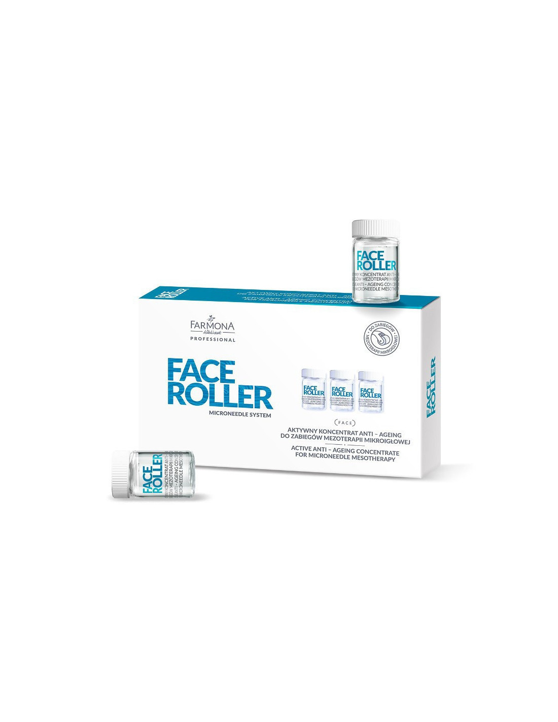 Farmona face roller aktywny koncentrat anti-ageing do zabiegów mezoterapii mikroigłowej 5 x 5 ml 