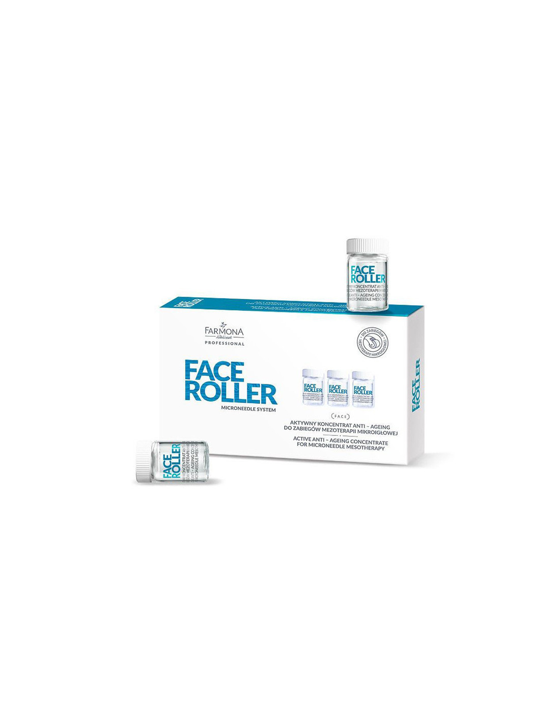 Farmona face roller aktywny koncentrat anti-ageing do zabiegów mezoterapii mikroigłowej 5 x 5 ml 