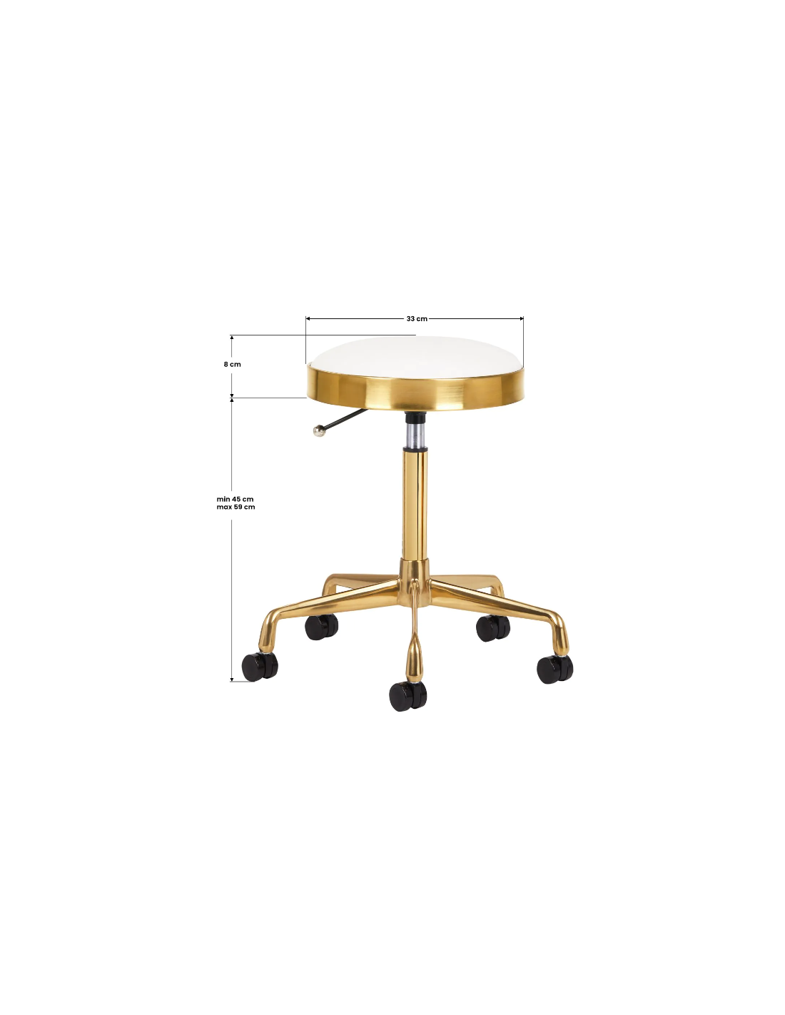 Tabouret cosmetique h4 or blanc