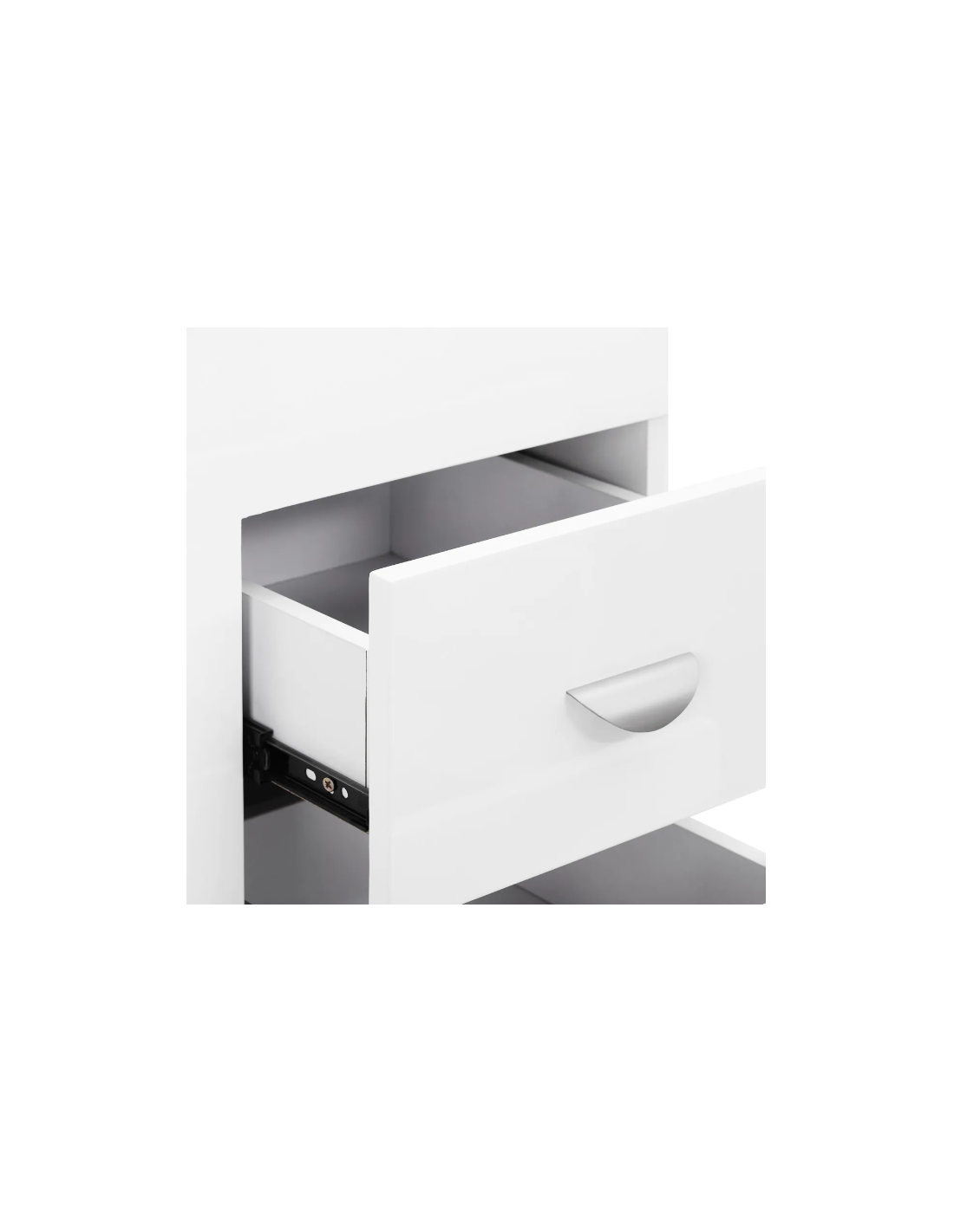 Cosmetic desk 312 with cassette absorber, white, left