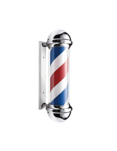 Enseigne barber pol luxe spiral - rotative et lumineuse pro