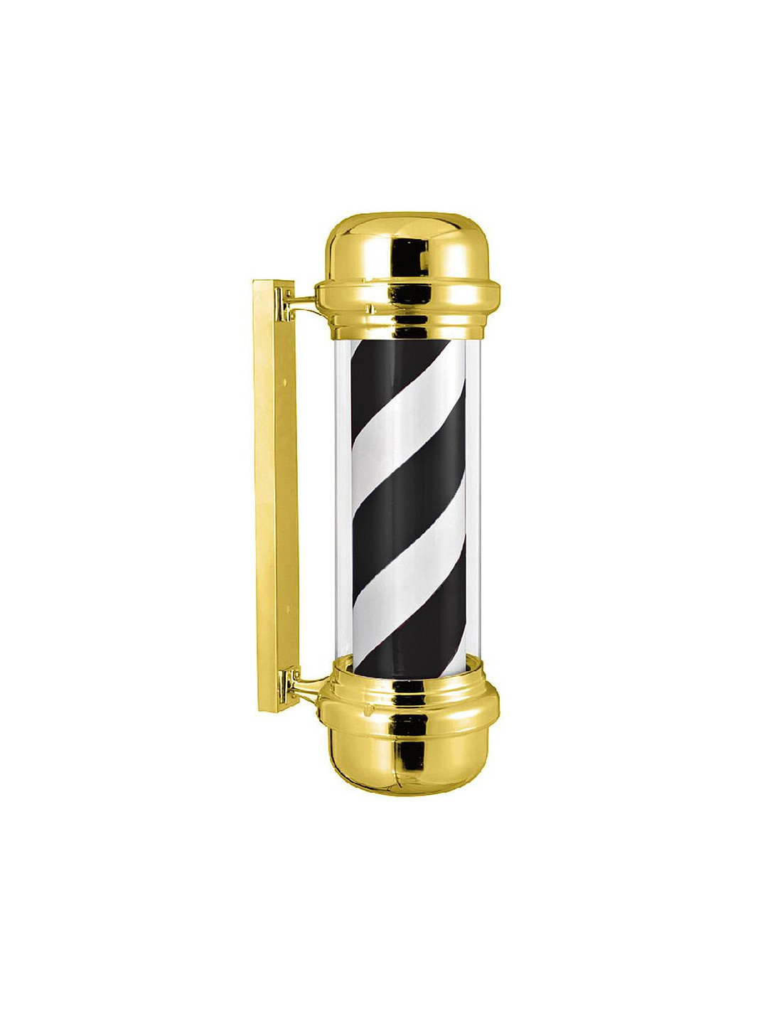 Enseigne barber pol suprême doré 