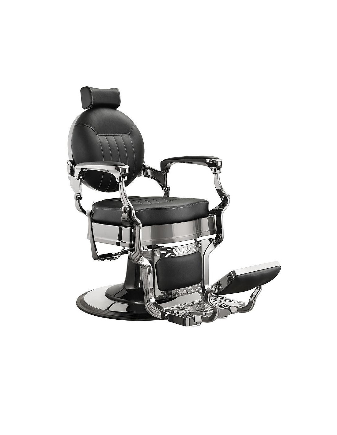 Syracuse Silver Barber chair – Metallic Elegance & Professional Performance 