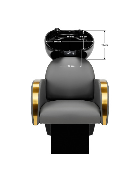 Gabbiano myjnia fryzjerska Malaga złoto szara 