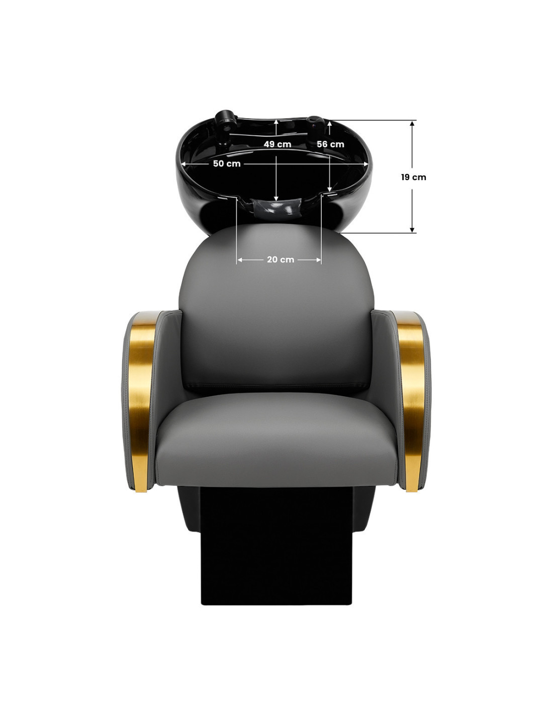 Gabbiano myjnia fryzjerska Malaga złoto szara 