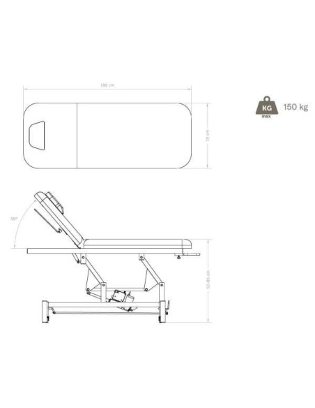 Camilla de masaje HZ-3684A Camilla de masaje BEA Black