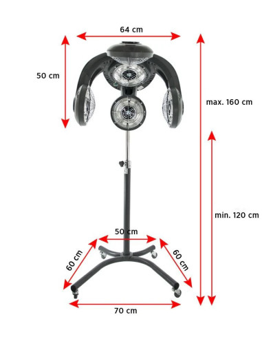 casque climazon infrarouge sur pied