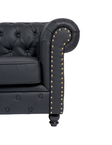 Czarna sofa do poczekalni CF9