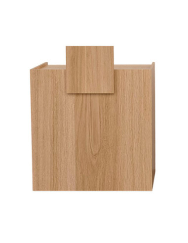 Eikenhouten receptie-decor in eikenhout