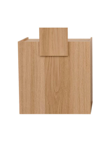 Mostrador de recepción de madera de roble-decoración en roble