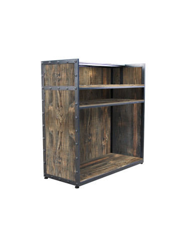 Industrial barber reception desk