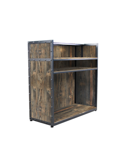 Industrial barber reception desk