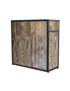 Industrial barber reception desk