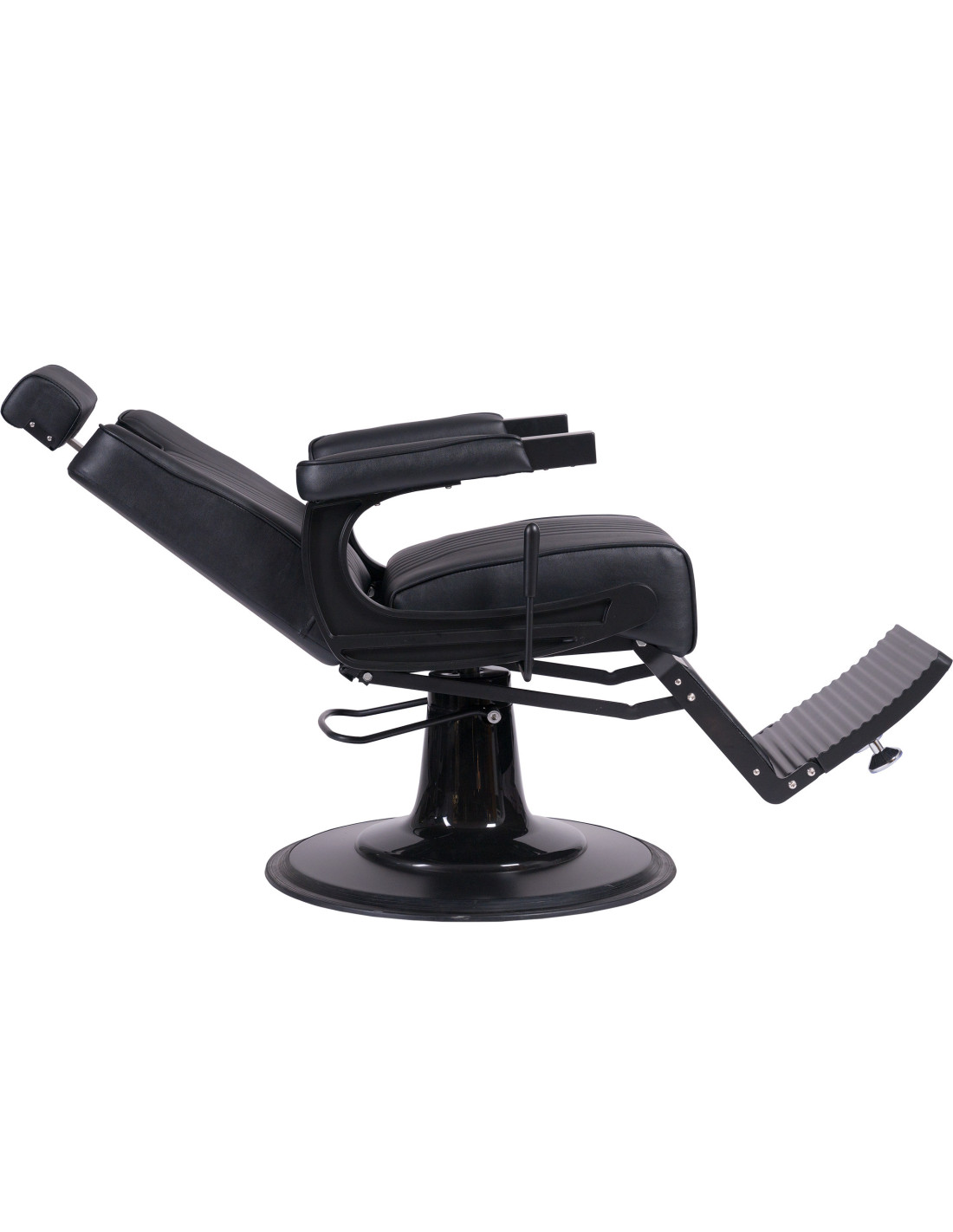 Sillón de barbero Salvatore: clásico y robusto, negro mate