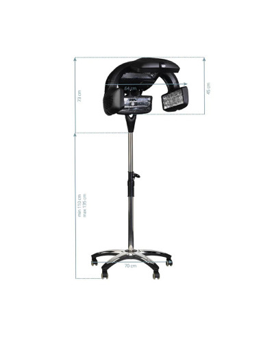 Climazon multi-function infrared quartz headset on black stand