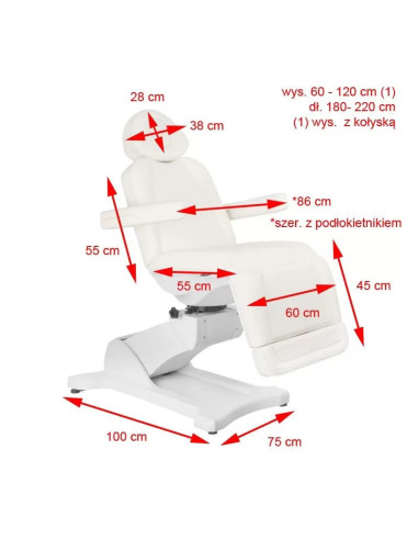 Sillón de belleza eléctrico giratorio con 4 motores
